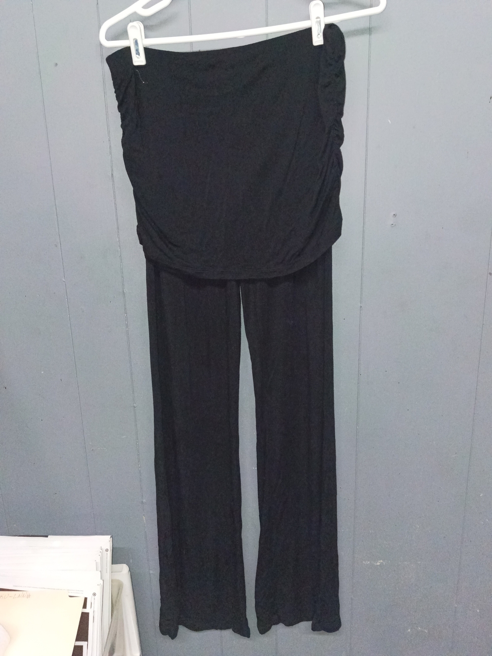 Black Wide-Leg Maternity or Skirted Palazzo Pants